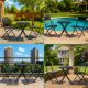 10. Small Black Forest garden furniture set | two chairs + black table