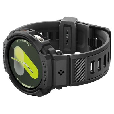 8. Spigen Rugged Armor Pro Strap for Samsung Galaxy Watch 8 44mm - Matte Black
