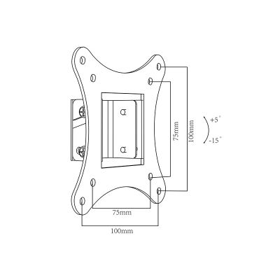 6. BLOW 76-852# monitor wall mount (wall, tiltable; 10" - 25"; max. 20kg)
