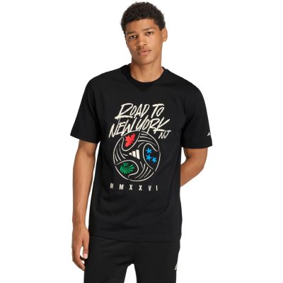 Men's adidas FIFA World Cup 26™ Road to NYNJ Graphic T-Shirt Black KB2533