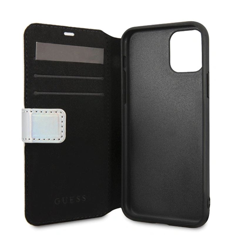 7. Guess GUFLBKN65BLD iPhone 11 Pro Max silver/silver book Iridescent