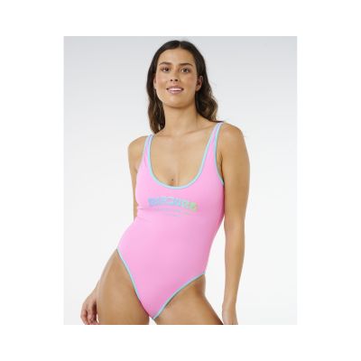 5. RIP CURL Surf Puff 1 Piece Women's Swimsuit Pink
