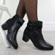 5. Women's leather ankle boots with a black heel, Rieker Y2066-00