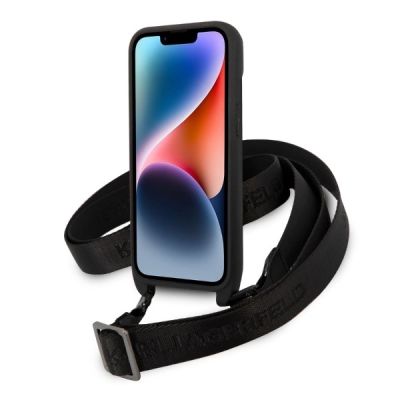 4. Karl Lagerfeld KLHCP14MSTKMK iPhone 14 Plus 6.7" black/black hardcase Monogram Ikonik Patch