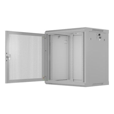 Lanberg 19" 12U 600X450 gray wall-mounted RACK installation cabinet with perforated doors (flat pack)