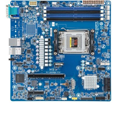 2. Gigabyte MC13-LE0 Motherboard 1x AM5 AMD Epyc 4004/Ryzen 7000 B650E (4xDIMM, 4xSATA, 1xM.2, 2x1Gbe, IPMI, mATX)