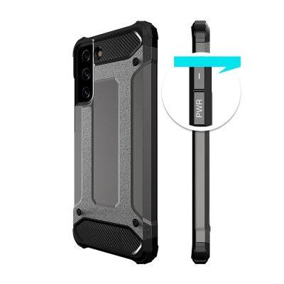4. Hybrid Armor Case Tough Rugged Cover for Samsung Galaxy S22+ (S22 Plus) black