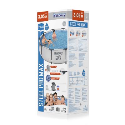 Pool 56408 STEEL PRO MAX 10' X 30"/3.05MX 76CM POOL SET