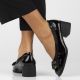6. Black patent leather pumps on a block heel Filippo DP6960