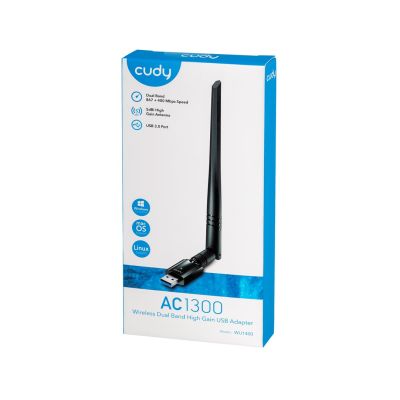 7. CUDY WU1400 AC1300 USB 3.0 Network Card 5dbi External Antenna