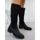4. Women's leather ankle boots with insulated sole, black Rieker 9551