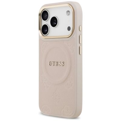 9. Guess Peony Hot Stamp MagSafe Case for iPhone 17 Pro - Pink