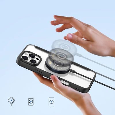 4. Dux Ducis Skin X Pro Case for iPhone 16 Pro Max with MagSafe and Flip - Black