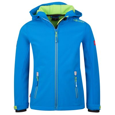 TrollKids Kids Trollfjord Jacket medium blue/green waterproof blue (161-106)