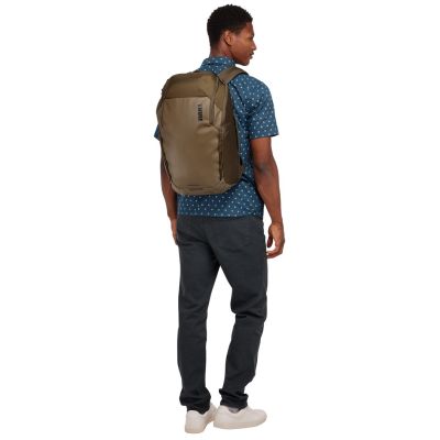 8. Thule Chasm TCHB215 Deep Khaki Backpack Polyester Hiking Backpack