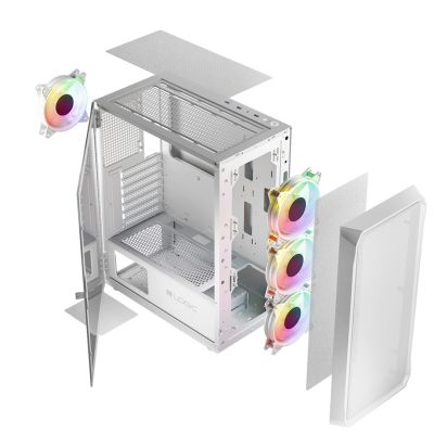 6. LOGIC CASE PORTOS ARGB MIDI USB 3.0 WHITE