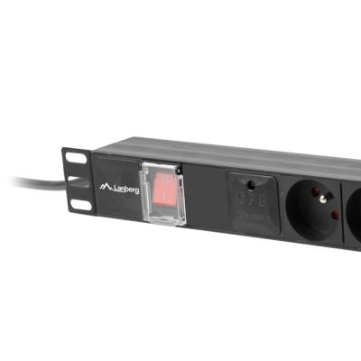 4. LANBERG RACK POWER STRIP PDU 19" (1U, 16A, 6X 230V PL, 2M, BLACK) PDU-06E-0200-BK