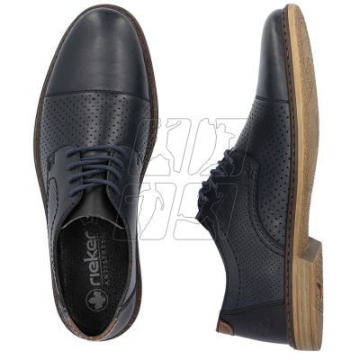 7. Comfortable leather shoes Rieker M RKR659, navy blue