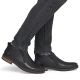 6. Men's leather ankle boots with zipper, black Rieker 14656-00