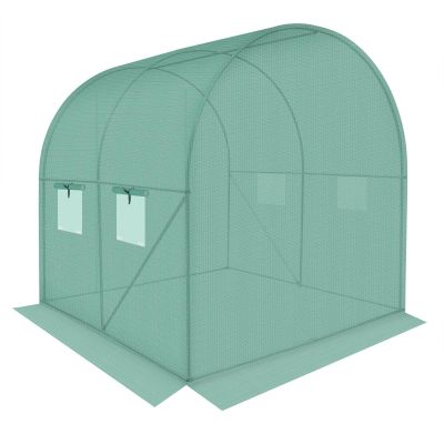 4. GREENHOUSE GARDEN TUNNEL 200x200x200CM PE GREEN STEEL STRUCTURE