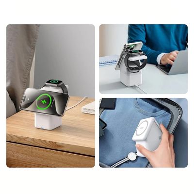 11. Duzzona W20 15W 4in1 inductive charger for iPhone / AirPods / Apple Watch with night lamp - white