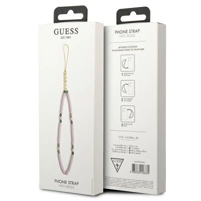 3. Guess pendant GUSTPEARU Phone Strap lilac/lilac Heishi Beads