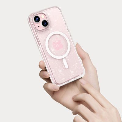 3. Tech-Protect FlexAir Hybrid MagSafe iPhone 15 Case - Clear Glitter