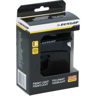 4. FRONT BIKE LAMP CERTIFIED TWO LIGHT MODES POWERED BY DUNLOP BATTERY