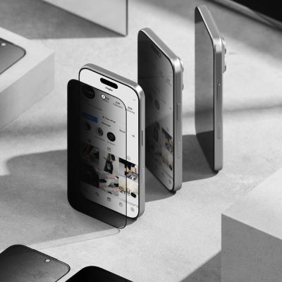5. Ringke Easy Slide 2-pack Privacy Glass for iPhone 17 - Black