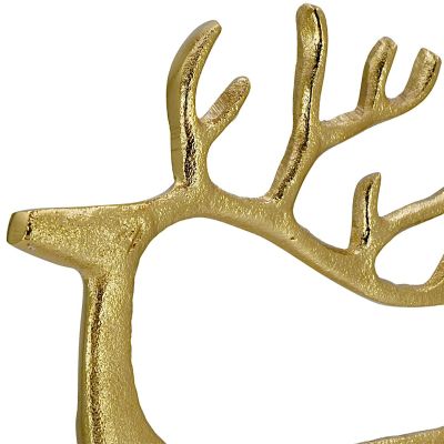 3. DECORATIVE METAL REINDEER 21x40CM GOLD