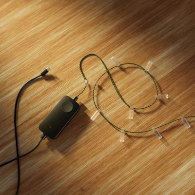 6. Twinkly Candies – 200 candle-shaped RGB LED lights, green cable, USB-C
