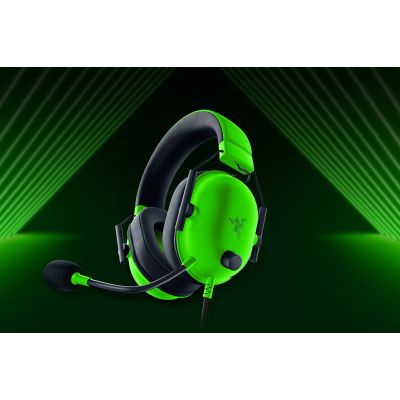 7. Razer BlackShark V2 X Wired Headband Gaming Headset Green, Black