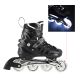 7. Nils Extreme NH10905 4in1 inline skates with replaceable hockey blade, black LED, size M (35-38)