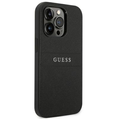 4. Guess Saffiano Strap Case for iPhone 14 Pro - Black