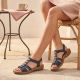 5. Comfortable women's slip-on sandals with elastic straps Rieker 62850-14