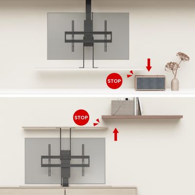 10. MACLEAN ELECTRIC CEILING/FLOOR MOUNT, EXTENDABLE, 43''-88'', VESA 600X400, MAX 60KG, 100-240V AC, 50/60HZ; MC-125