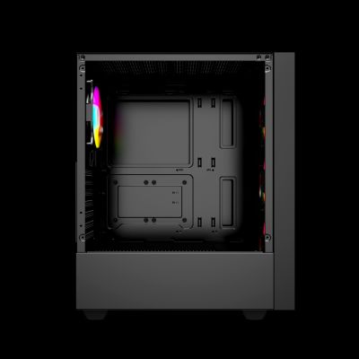 8. GEMBIRD FORNAX 4000 MIDI-TOWER CASE (2X USB 3.0, 1X USB 2.0, HD AUDIO, GLASS SIDE PANEL, ARGB BACKLIGHT) BLACK