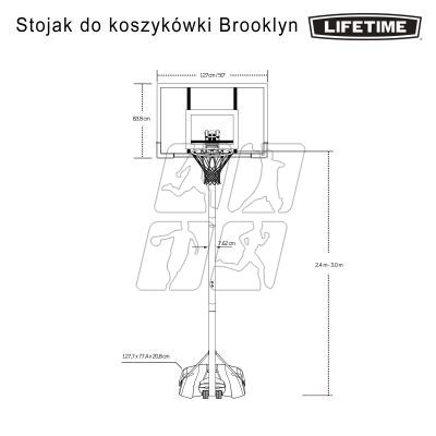 30. Lifetime 50 &quot;BROOKLYN 90981 Basketball Stand