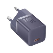 Baseus GaN5 30W USB-C EU Wall Charger with Purple Cable Baseus Dynamic 3 USB-C 100W 1m - Purple