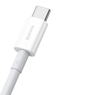 4. Baseus Superior USB Cable - USB Type C 66 W 6A 1 m White (CATYS-02)