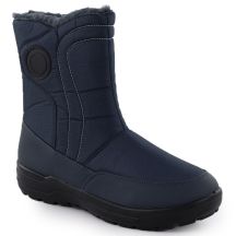 Women's flat insulated snow boots, navy blue, Potocki SU33310