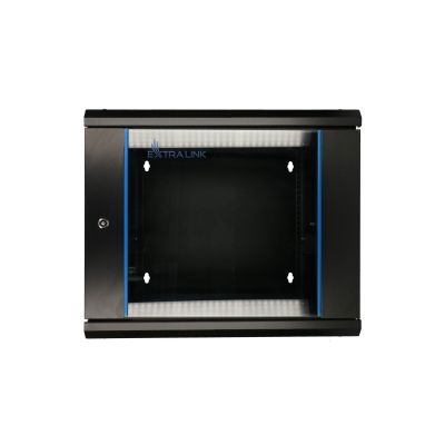 3. Extralink 6U 600x600 AZH Black wall-mounted rack cabinet, two-section