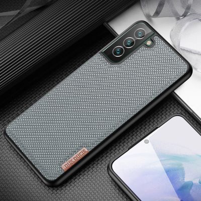 18. Dux Ducis Fino case is made of nylon material for Samsung Galaxy S22 + (S22 Plus) blue