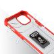 4. Crystal Ring Case Kickstand Tough Rugged Cover for iPhone 13 mini red