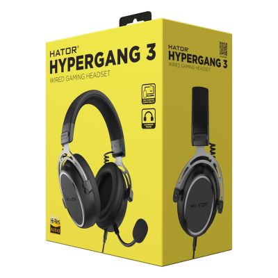 4. Hator Hypergang 3 Headphones Black (ESH05)