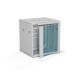 19" 12U 600x600 wall-mounted cabinet, double-section, single-leaf glass door, fully removable rear panel, fully removable lockable side panels, 4 beams, gray, for self-assembly - Flat Pack, ALANTEC