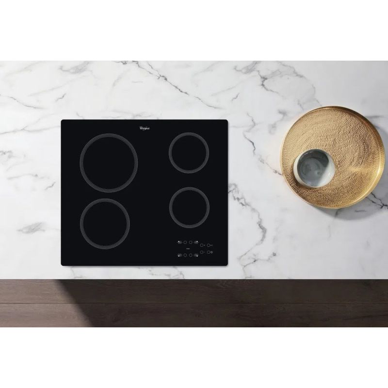 2. Whirlpool AKT 801 NE Ceramic Hob (4 cooking zones; black)