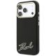 2. Karl Lagerfeld Grained with Resin Signature Logo MagSafe Case for iPhone 18 Pro / 17 Pro - Black