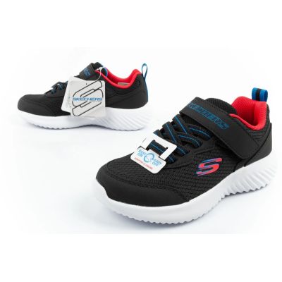 8. Skechers Bounder children's sports shoes with Velcro, lightweight, fashionable black