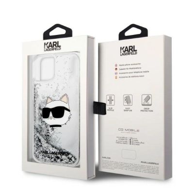 8. Karl Lagerfeld KLHCP14MLNHCCS iPhone 14 Plus 6.7" silver/silver hardcase Glitter Choupette Head